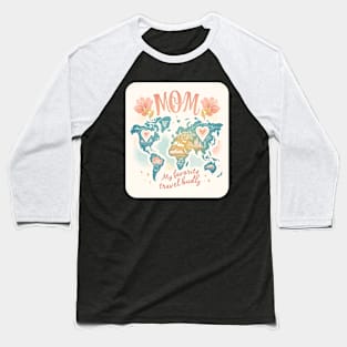 World's Best Travel Mom Motherday Vintage Baseball T-Shirt